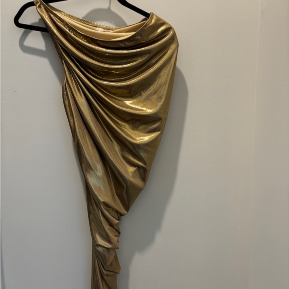 Norma Kamali Diana Dress Gold - Medium - Picture 3 of 4